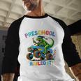 Preschool Graduation Monster Truck Dinosaur Boys Dino Tee Baseball Raglan Shirt