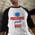 Preschooler Graduation Grad Cap Preschool Grads Rule Baseball Raglan Shirt