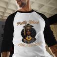 Pretty Educated African American Graduation Class 2024 Baseball Raglan Shirt