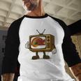 Protect PBS 80s Nostalgia Television Shirt Baseball Raglan Shirt
