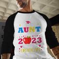 Proud Aunt Of 2023 Pre-K Graduate Senior Graduation Matching Baseball Raglan Shirt