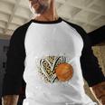 Proud Aunt Of A 2026 Senior Basketball Graduation Leopard Premium Tri-Blend Baseball Raglan Shirt