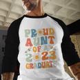 Proud Aunt Of A Class Of 2023 Graduated Graduation Women Baseball Raglan Shirt