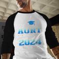 Proud Aunt Of Two 2024 Graduate Class 2024 Graduation Family Baseball Raglan Shirt