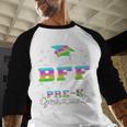 Proud Bff Of PreK School Graduate 2024 Graduation Bff Premium Baseball Raglan Shirt