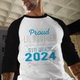 Proud Little Brother Of 5th Grade Graduate 2024 Graduation Premium Baseball Raglan Shirt