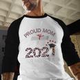 Proud Mom Of A 2021 Graduate Leopard Print Graduation Mama Baseball Raglan Shirt