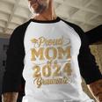 Proud Mom Of a Class Of 2024 Graduate Senior Graduation Baseball Raglan Shirt