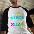 Proud Niece Of Kindergarten Graduate 2024 Graduation Niece Baseball Raglan Shirt