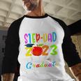 Proud Step-Dad Of 2023 Pre-K Graduate Fathers Day Graduation Baseball Raglan Shirt