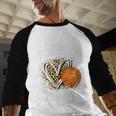 Proud Stepdad Of A 2026 Senior Basketball Graduation Leopard Baseball Raglan Shirt