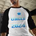 Proud Uncle Of Two 2024 Graduate Class 2024 Graduation Baseball Raglan Shirt