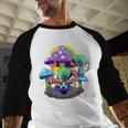 Psychedelic Alien Mushroom Nostalgia Groovy Vibe Hippie Baseball Raglan Shirt Psychedelic Alien Mushroom Nostalgia Groovy Vibe Hippie Baseball Raglan Shirt