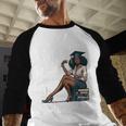 Queen Masters Degree Graduation Educated Melanin Grad Baseball Raglan Shirt