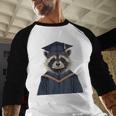 Raccoon Graduation Baseball Raglan Shirt