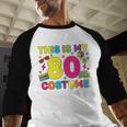 Retro 80's Costume 80s Nostalgia Party Baseball Raglan Shirt