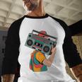 Retro 90s Boombox Nostalgia Party For Music Lovers Men Women Baseball Raglan Shirt