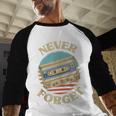 Retro Cassette Never Forget Nostalgia Vintage Baseball Raglan Shirt