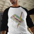Retro Cassette And Pencil 80s 90s Nostalgia Music Lover Baseball Raglan Shirt