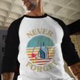 Retro Cassette Player Never Forget Nostalgia Vintage Baseball Raglan Shirt
