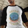 Retro CD Player Never Forget Nostalgia Vintage Baseball Raglan Shirt
