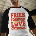 Retro Fast Food Nostalgia Vintage Diner Fries Shakes Burgers Baseball Raglan Shirt