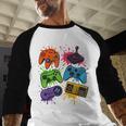 Retro Gamer Controller 80s 90s Video Game Arcade Nostalgia Baseball Raglan Shirt