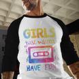 Retro Girls Just Wanna Have Fun Nostalgia 1980s 80's Premium Tri-Blend Baseball Raglan Shirt Retro Girls Just Wanna Have Fun Nostalgia 1980s 80's Premium Tri-Blend Baseball Raglan Shirt