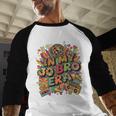 Retro Nostalgia Era Disco Groovy 80s 90s Vintage Aesthetic Baseball Raglan Shirt