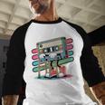 Retro Old Cassette Tape Cartoon With Walker Nostalgia Baseball Raglan Shirt