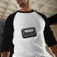 Retro Pager 90s Nostalgia Baseball Raglan Shirt