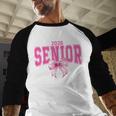 Retro Senior 2026 Class Of 2026 Coquette Pink Bow Graduation Baseball Raglan Shirt