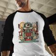 Retro Tech Stack 80s 90s Nostalgia Analog Devices Baseball Raglan Shirt