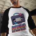 Rewind Good Times Retro VHS Tape Nostalgia 80s 90s Premium Tri-Blend Baseball Raglan Shirt