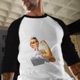 Rosie Riveter Nurse Shirt Nurse Graduation Shirt Baseball Raglan Shirt