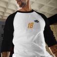 Senior 18 High School Graduation Eighteen Year Old Grad Baseball Raglan Shirt