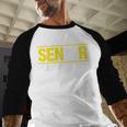 Senior 2018 Class President-School Colors Graduation Baseball Raglan Shirt