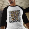 Senior 2021 Grad Class Of 2021 Graduation Leopard Cheetah Baseball Raglan Shirt
