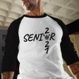 Senior 2021 Lacrosse Sticks And Ball Graduation Baseball Raglan Shirt
