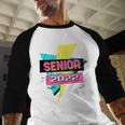 Senior 2022 Graduation Class Of 2022 Retro 90's Graduation Baseball Raglan Shirt