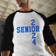 Senior 2024 Graphic Class Of 2024 Graduation Graphic Baseball Raglan Shirt