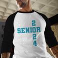 Senior 2024 Graduation Class Of 2024 Senior Boys Girls Baseball Raglan Shirt