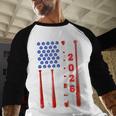 Senior 2026 Baseball American Flag Class Of 2026 Graduation Baseball Raglan Shirt