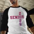 Senior 2026 Class Of 2026 Graduation 2026 Pink Girl Women Baseball Raglan Shirt