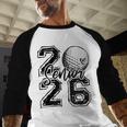 Senior 2026 Golf Player Heart Graduation Girls Teens Baseball Raglan Shirt