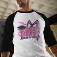Senior 2027 Class Of 2027 Coquette Girl Pink Graduation 2027 Baseball Raglan Shirt