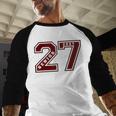 Senior 2027 Maroon Senior Class Of 27 Jersey Graduation Baseball Raglan Shirt