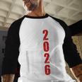 Senior Class Of 2026 Patriotic American USA Flag Graduation Baseball Raglan Shirt