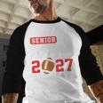 Senior Football Mom 2027 Team Class Of 2027 Graduation Mom Baseball Raglan Shirt