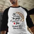 Senior Football Mom Class Of 2026 Graduation Graduate Baseball Raglan Shirt